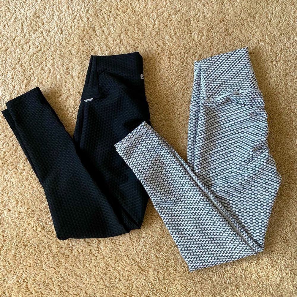 Two Pairs of Echt Apparel Scrunch Booty Leggings NWOT